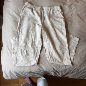 Men's Uniqlo Cream linen Pants